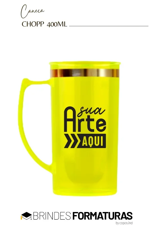 Caneca de Chopp borda metalizada Caneca de Chopp borda metalizada
