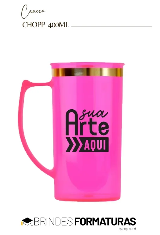 Caneca de Chopp borda metalizada Caneca de Chopp borda metalizada